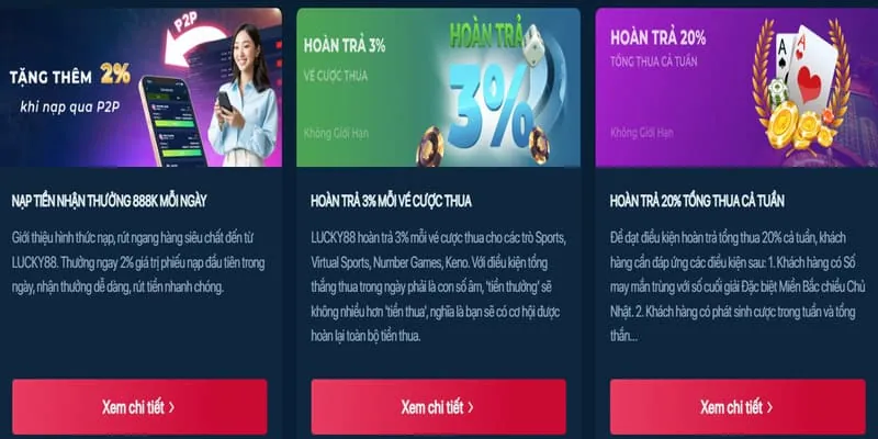 Các sự kiện khuyến mãi đặc biệt theo mùa giải 79king 01com